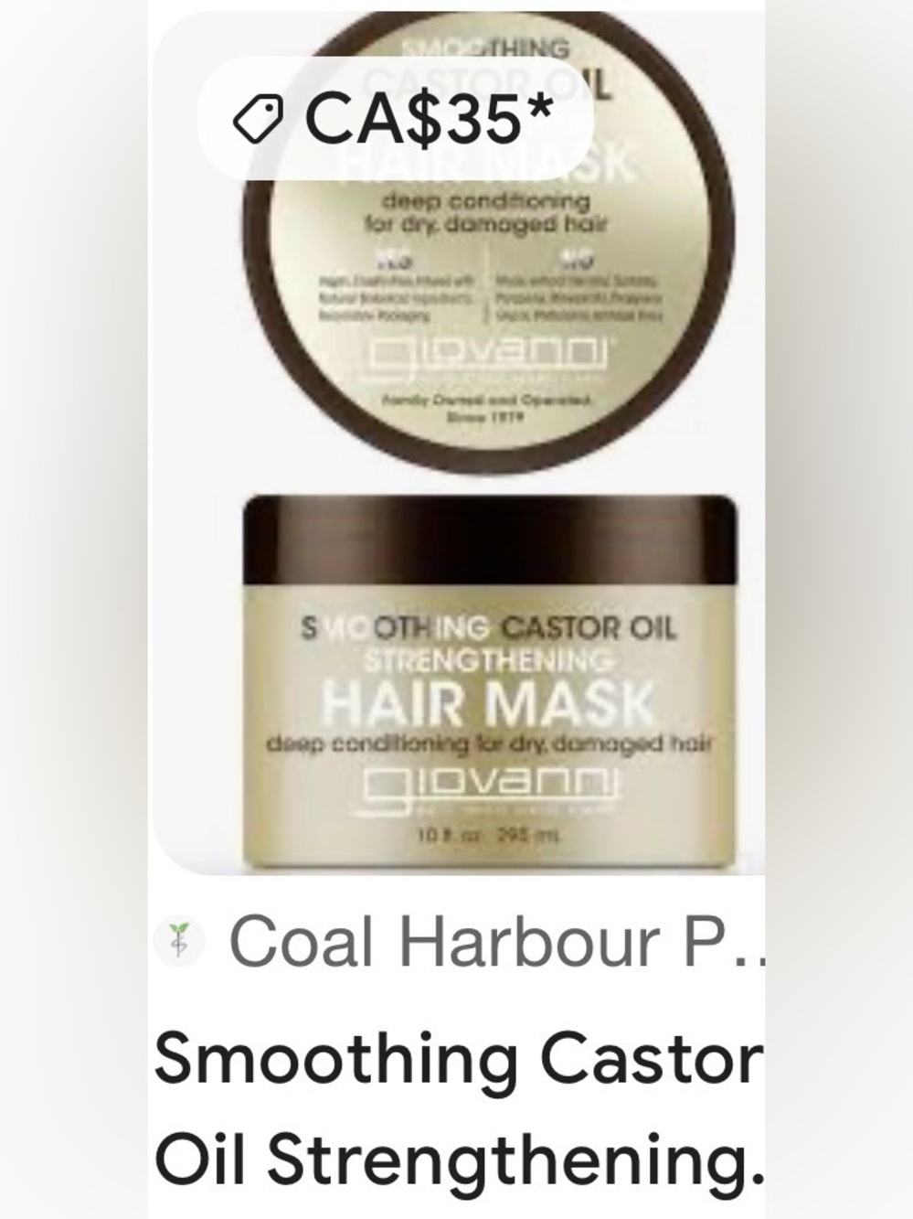 NWT Strengthening Hair Mask with Castor Oil Amazing!